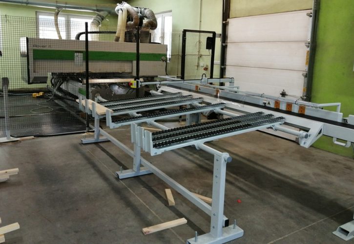 Węzeł strugania drewna w firmie Bory